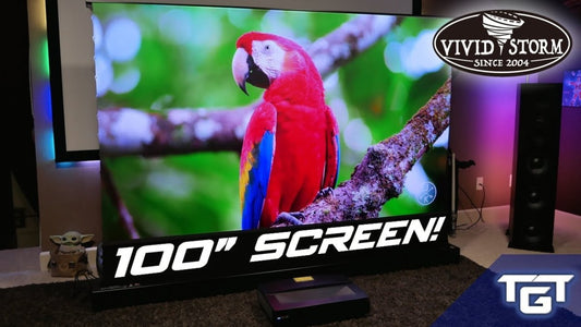Better than a TV? | 100" Motorized CLR Projection Screen from VIVIDSTORM! - VIVIDSTORM