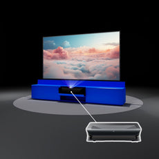 Newest VIVIDSTORM Bundle-Projector&Screen&Fully Concealed Motorised Laser TV Cabinet Paris