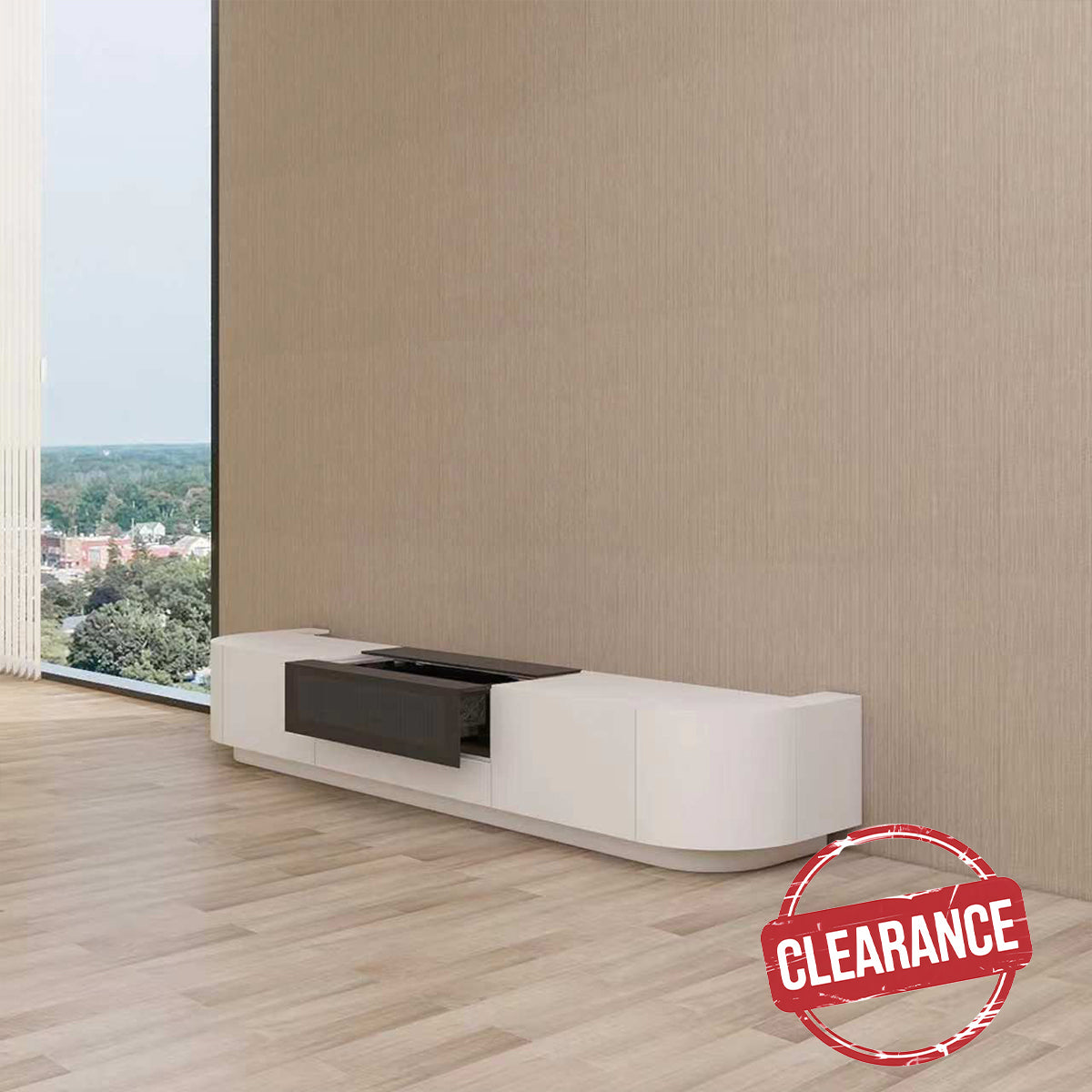 In Stock - VIVIDSTORM Motorized Laser TV Cabinet Florence