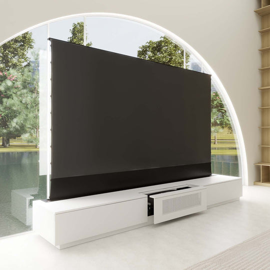 VIVIDSTORM Bundle-Projector&Screen&2025 New VIVIDSTORM Motorised Laser TV Cabinet Barcelona Mark III