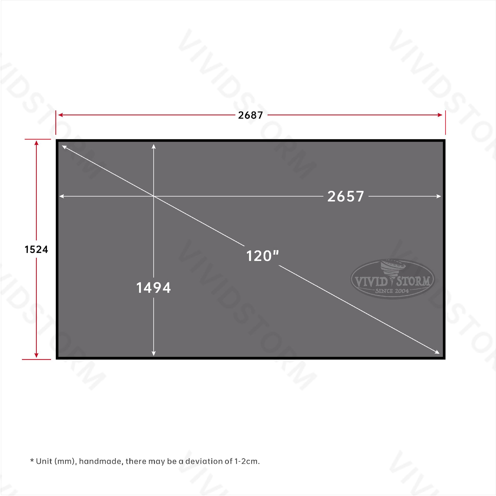 VIVIDSTORM CineVision Pro Fixed Frame UST ALR Projector Screen