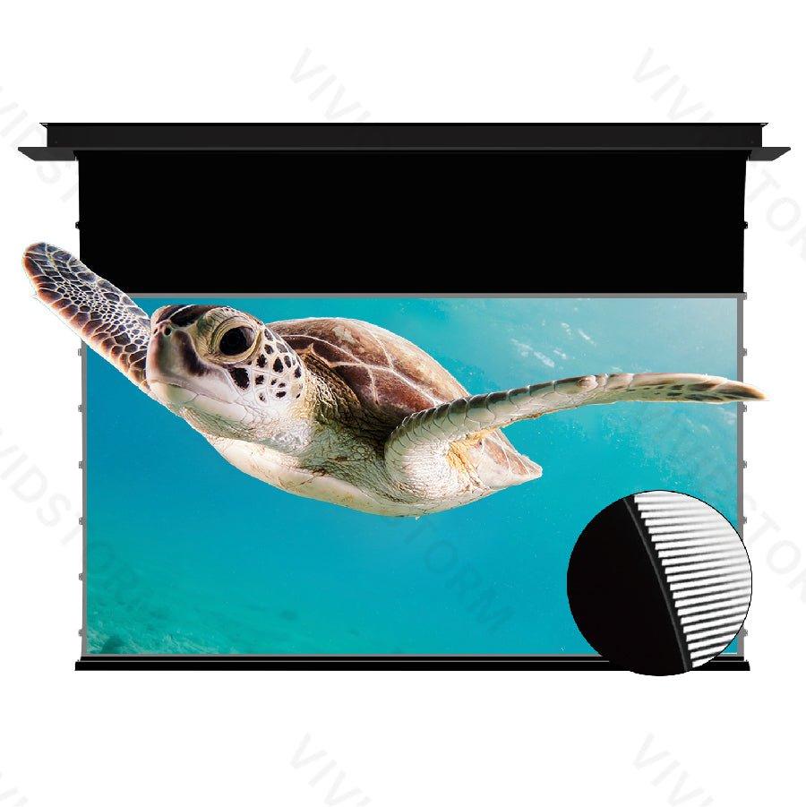 VIVIDSTORM PHANTOM Recessed In-Ceiling Motorized Tension UST ALR Projector screen - VIVIDSTORM