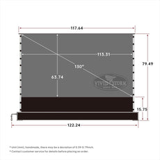 VIVIDSTORM S PRO Motorized Tension Floor Rising UST ALR Projector Screen - VIVIDSTORM