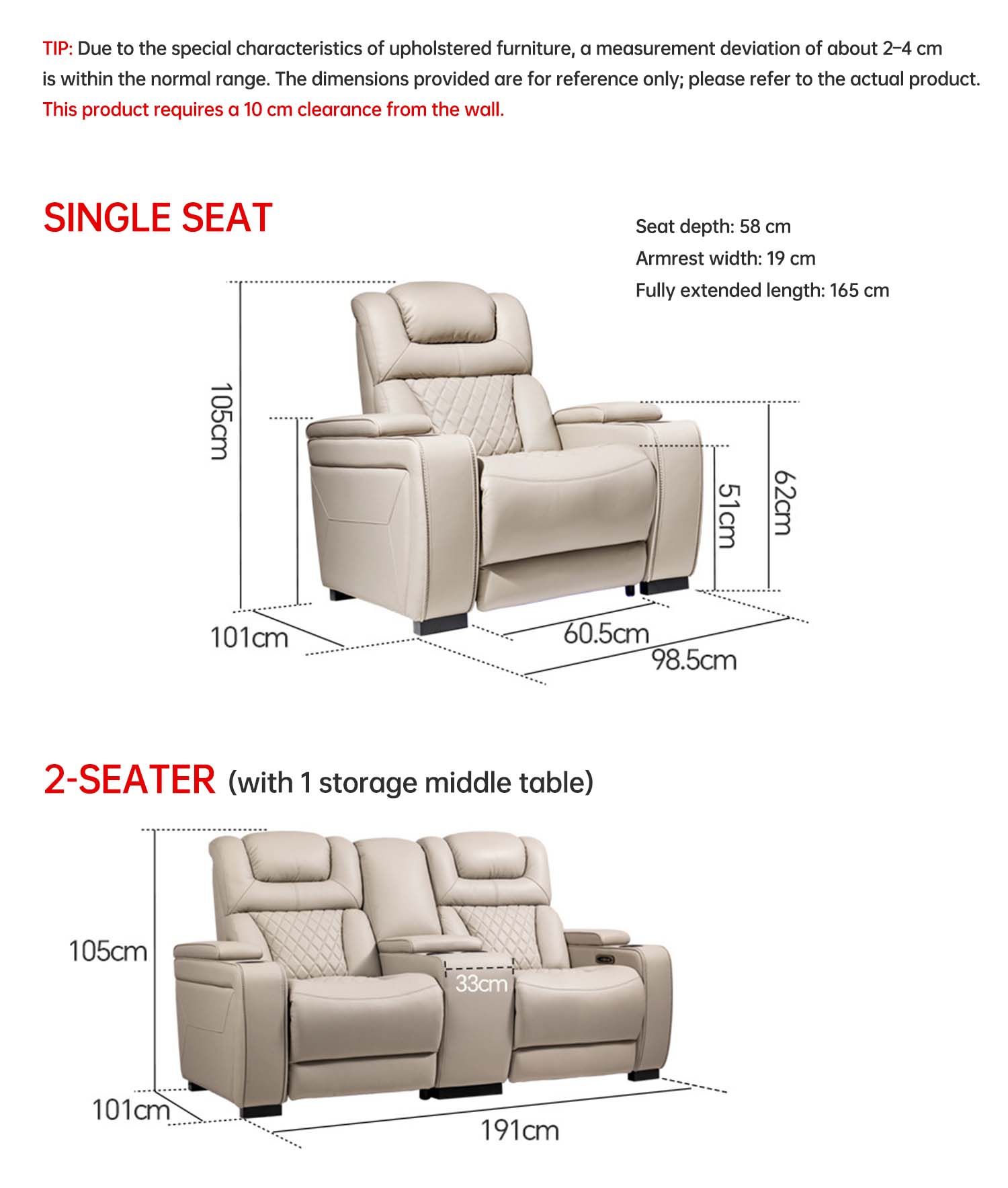 VIVIDSTORM Divino Luxury Home Theater Lounge Recliner