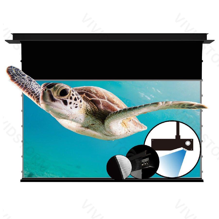 VIVIDSTORM PHANTOM Recessed In-Ceiling Motorized Tension UST ALR Projector screen - VIVIDSTORM