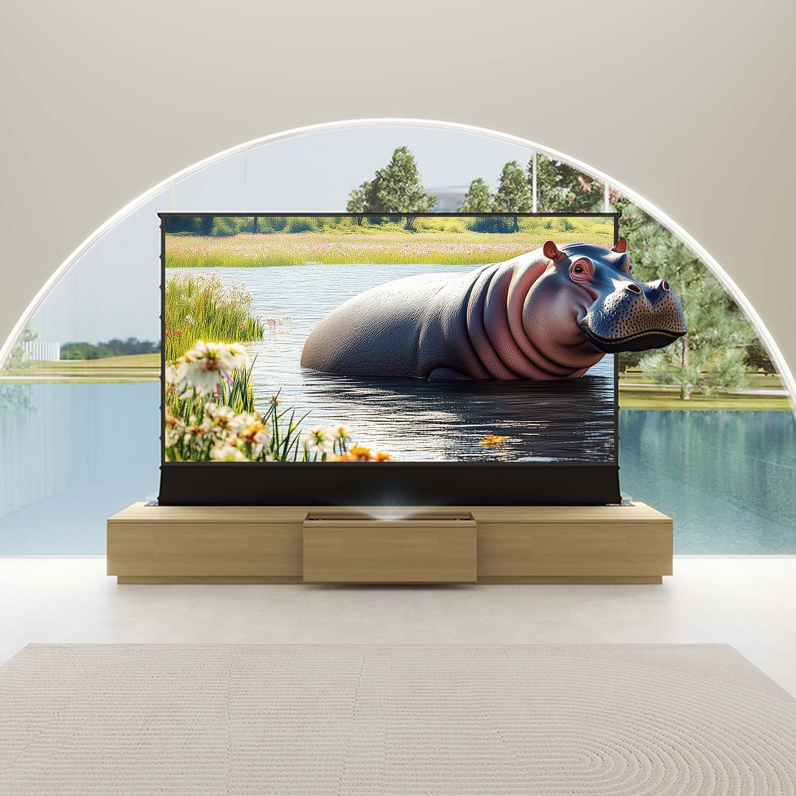 VIVIDSTORM Motorized Laser TV Cabinet  Barcelona III