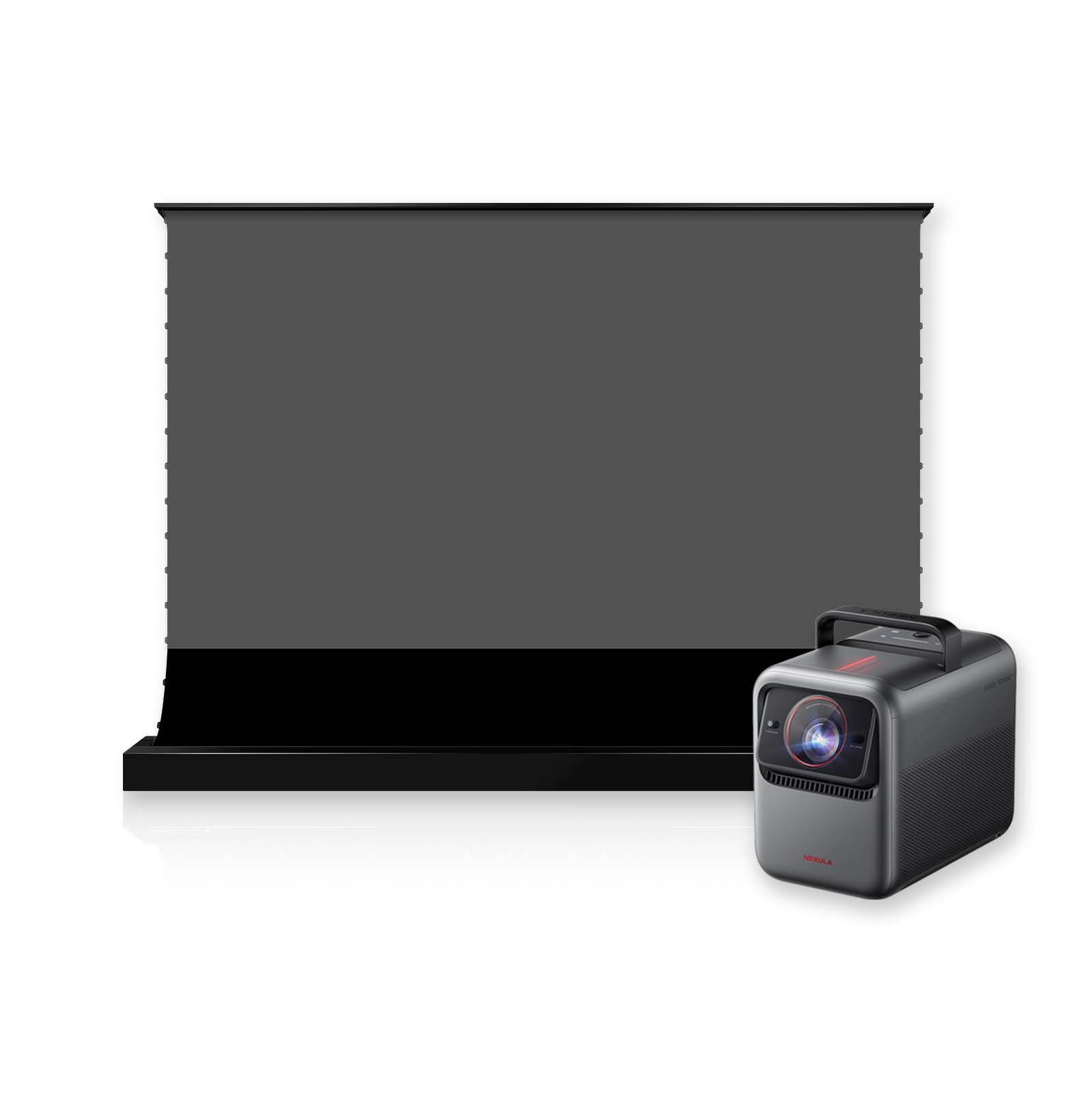 BUNDLE Anker Nebula X1 Projector & VIVIDSTORM S PRO Motorized Tension Floor Rising UST ALR Projector Screen Pre-Order