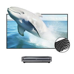 BUNDLE HISENSE LASER CINEMA PX3 PRO TriChroma Laser Cinema Projector & VIVIDSTORM CineVision Pro Fixed Frame Fresnel UST ALR Projector Screen - VIVIDSTORM