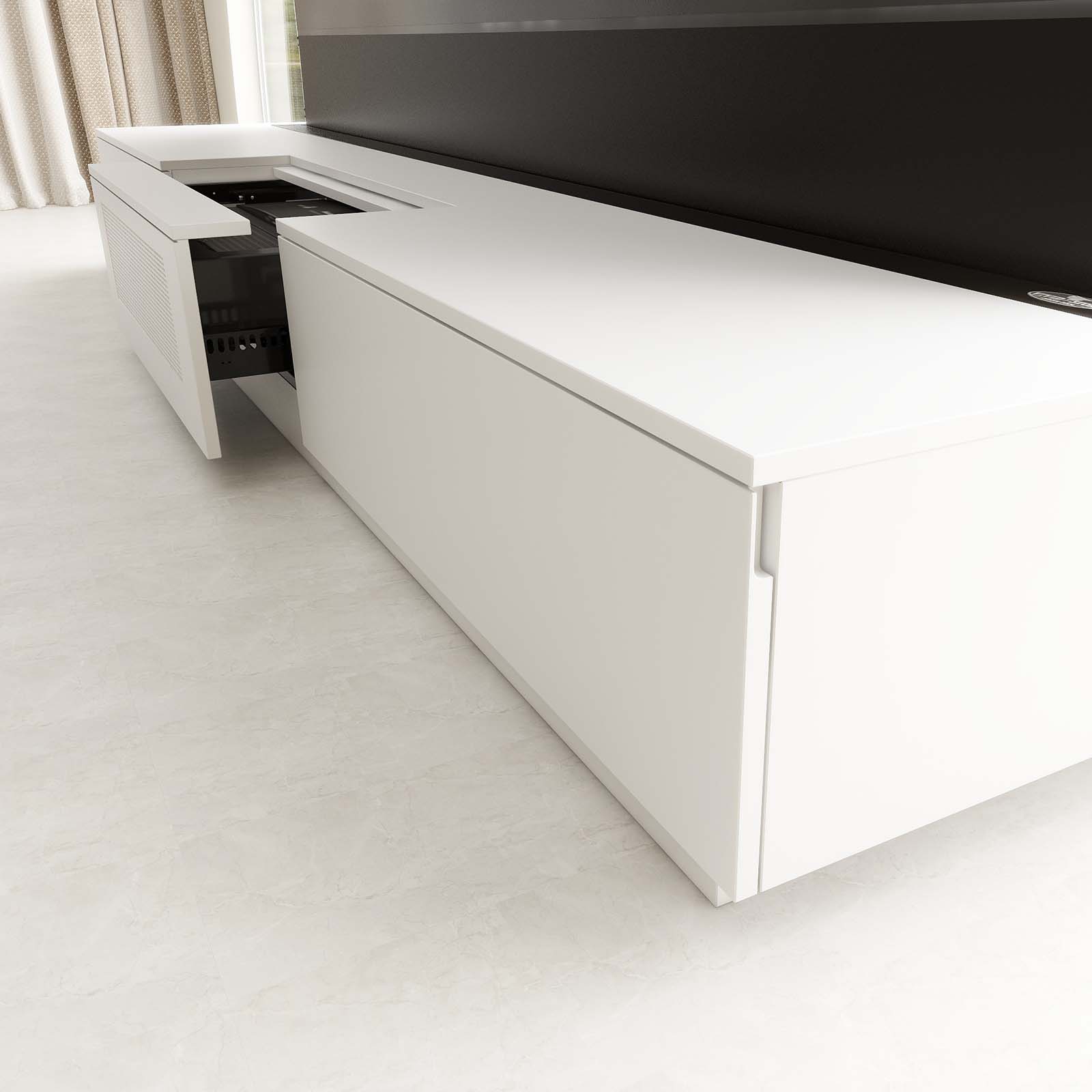 VIVIDSTORM Bundle-Projector&Screen&2025 New VIVIDSTORM Motorised Laser TV Cabinet Barcelona Mark III