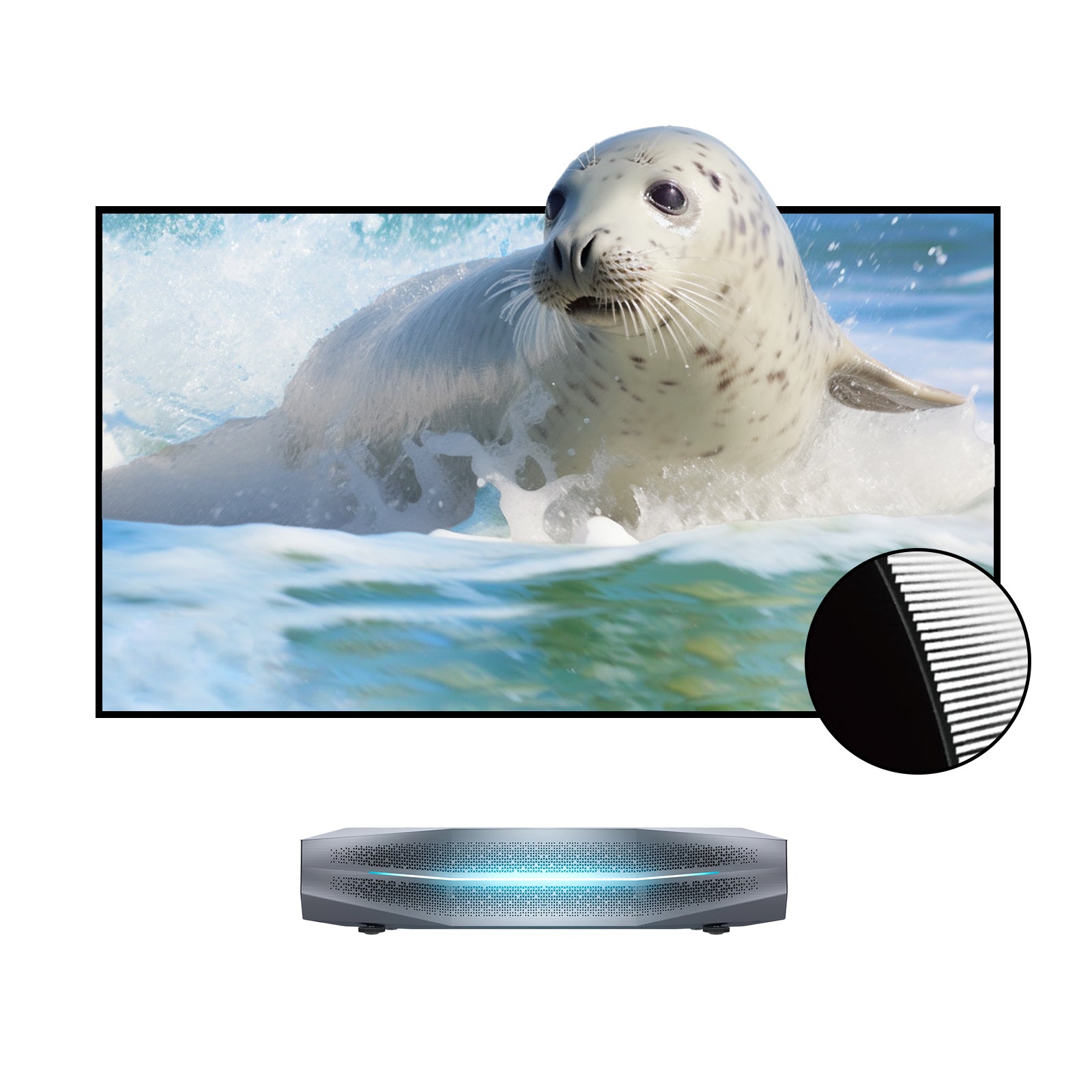 BUNDLE Awol Vision Aetherion Pro / Max RGB Laser UST Projector & VIVIDSTORM CineVision Pro Fixed Frame UST ALR Projector Screen