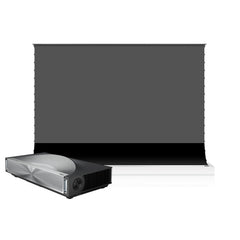 BUNDLE HISENSE PX4 PRO Triple Laser Projector & VIVIDSTORM S Lite Hyper Motorized Tension Floor Rising Lenticular ALR Projector Screen