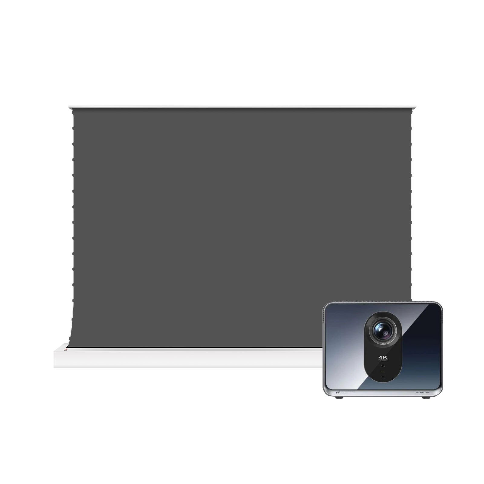 BUNDLE Formovie X5 Pro Projector&VIVIDSTORM S ALR Motorized Tension Floor Rising Obsidian Long Throw ALR Projector screen