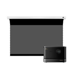 Dangbei DBOX02 (Mars pro2) 4K Laser Projector & VIVIDSTORM Fusion ALR Slimline Motorized Tension Enhanced Long Throw ALR Projector Screen - VIVIDSTORM