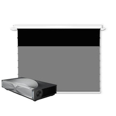 BUNDLE Hisense PX4 PRO UST Projector & VIVIDSTORM Lite Hyper PHANTOM Recessed In-Ceiling Motorized Tension Lenticular ALR Projector Screen