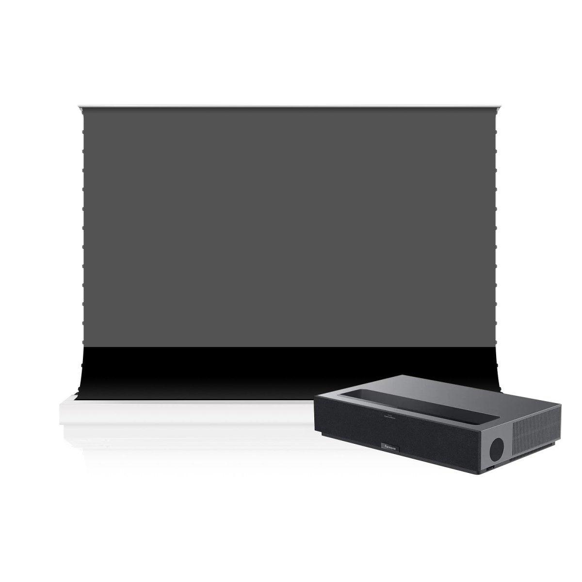 Bundle Formovie theater premium ultra short throw laser projector and VIVIDSTORM S PRO Electric Tension Floor Screen - VIVIDSTORM