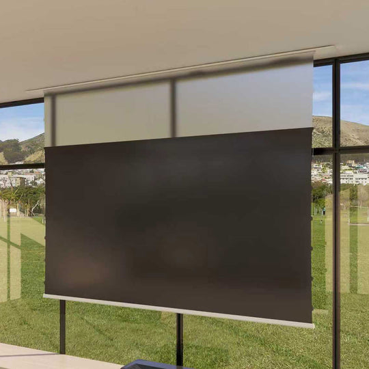 Écran de projection motorisé à tension UST ALR VIVIDSTORM PHANTOM encastré au plafond 