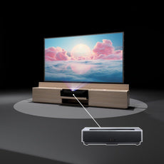 Newest VIVIDSTORM Bundle - Projector&Screen&Fully Concealed Motorised Laser TV Cabinet Paris - VIVIDSTORM