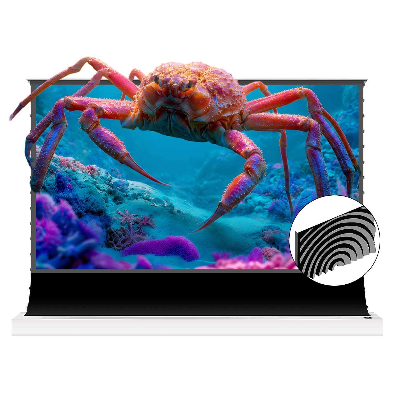 VIVIDSTORM Silux Pro Motorized Floor Rising Fresnel UST ALR Projector Screen Pre-order