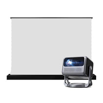 Ultimea Nova C40 Projector & VIVIDSTORM S White Cinema Motorized Tension Floor Rising Projector Screen - VIVIDSTORM