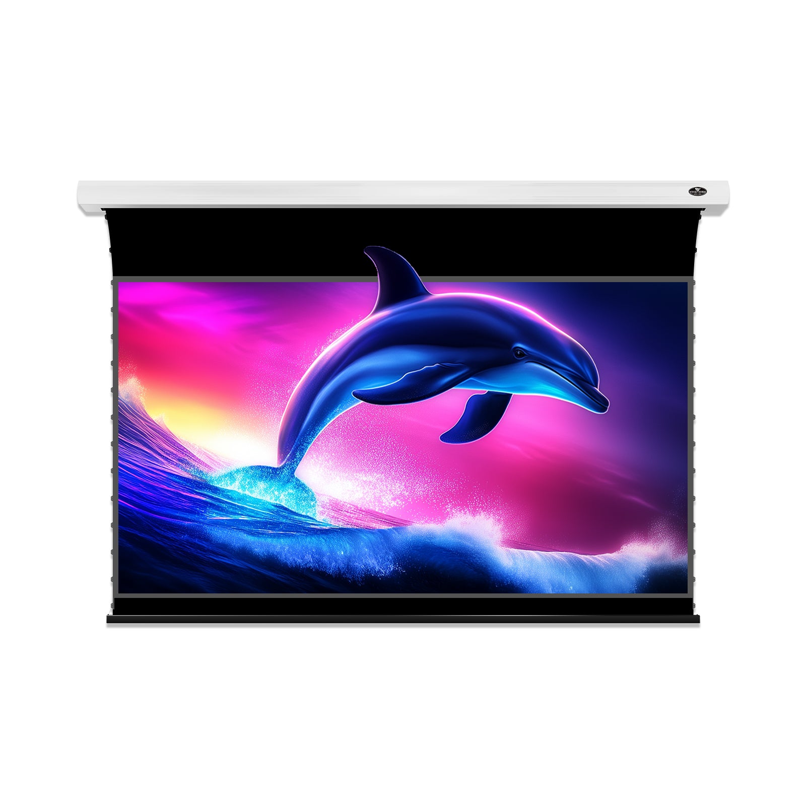 VIVIDSTORM Fusion ALR Slimline Motorized Tension Enhanced Long Throw ALR Projector screen