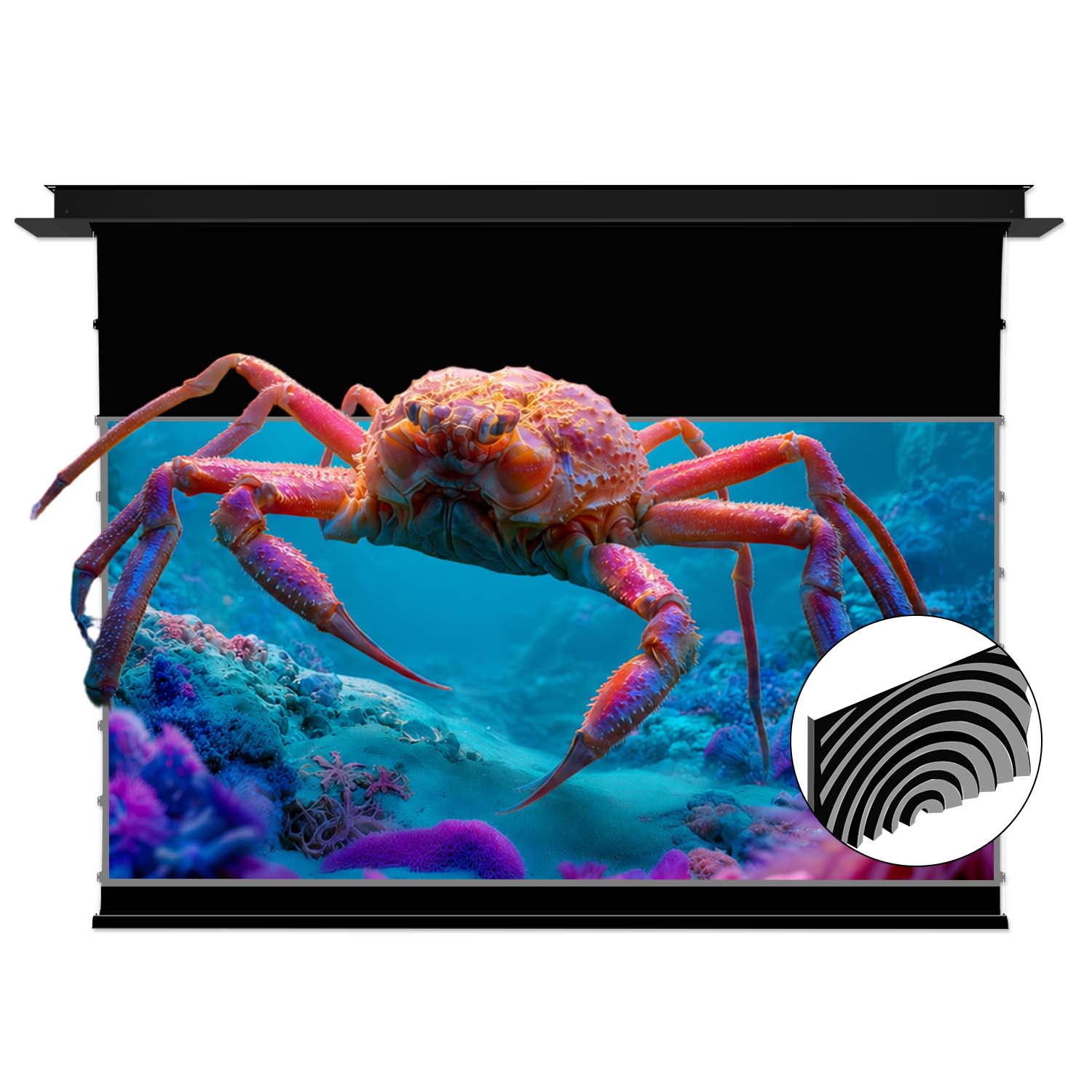 VIVIDSTORM PHANTOM Recessed In-Ceiling Silux Pro Motorized Fresnel UST ALR Projector Screen Pre-order
