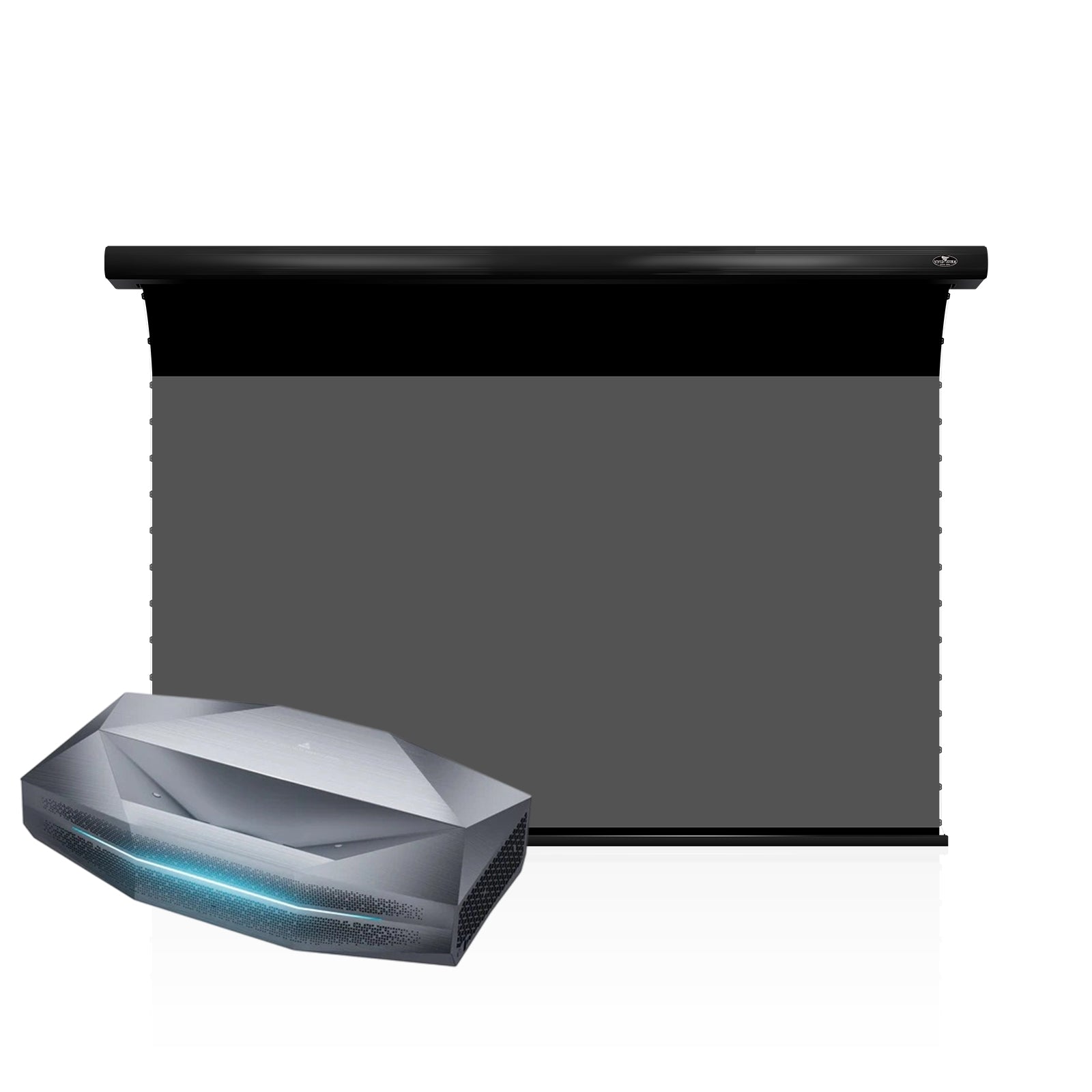 BUNDLE Awol Vision Aetherion Pro / Max RGB Laser UST Projector & VIVIDSTORM PRO Slimline Motorized Tension UST ALR Projector screen