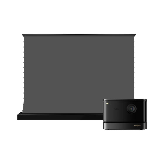 BUNDLE Dangbei DBOX02 (Mars pro2) 4K Laser Projector &  VIVIDSTORM S ALR Motorized Tension Floor Rising Obsidian Long Throw ALR Projector screen