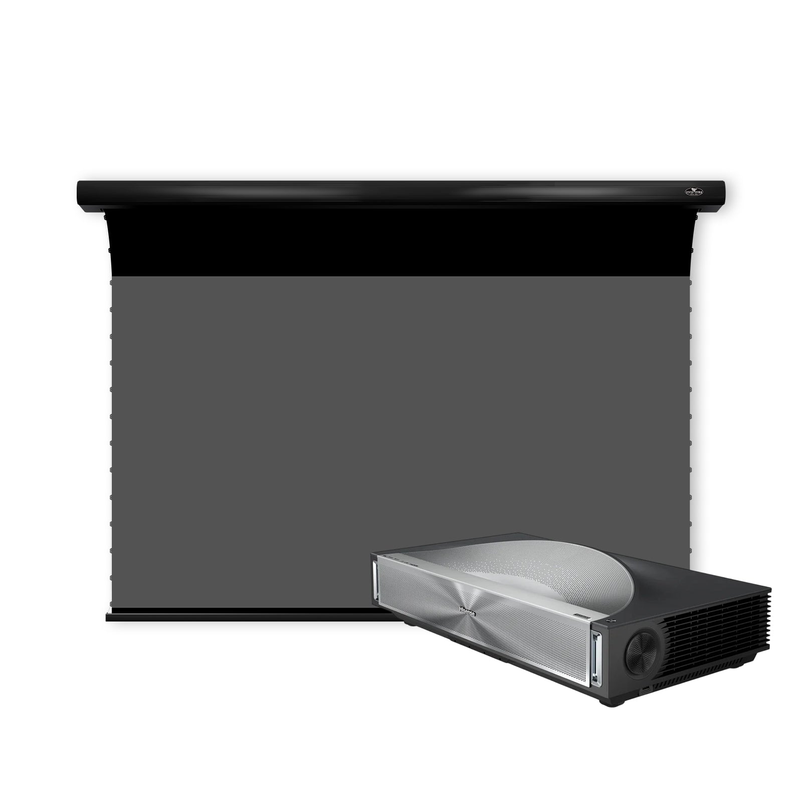 BUNDLE HISENSE PX4 PRO Triple Laser Projector & VIVIDSTORM Lite Hyper Slimline Motorized Tension Lenticular ALR Projector Screen