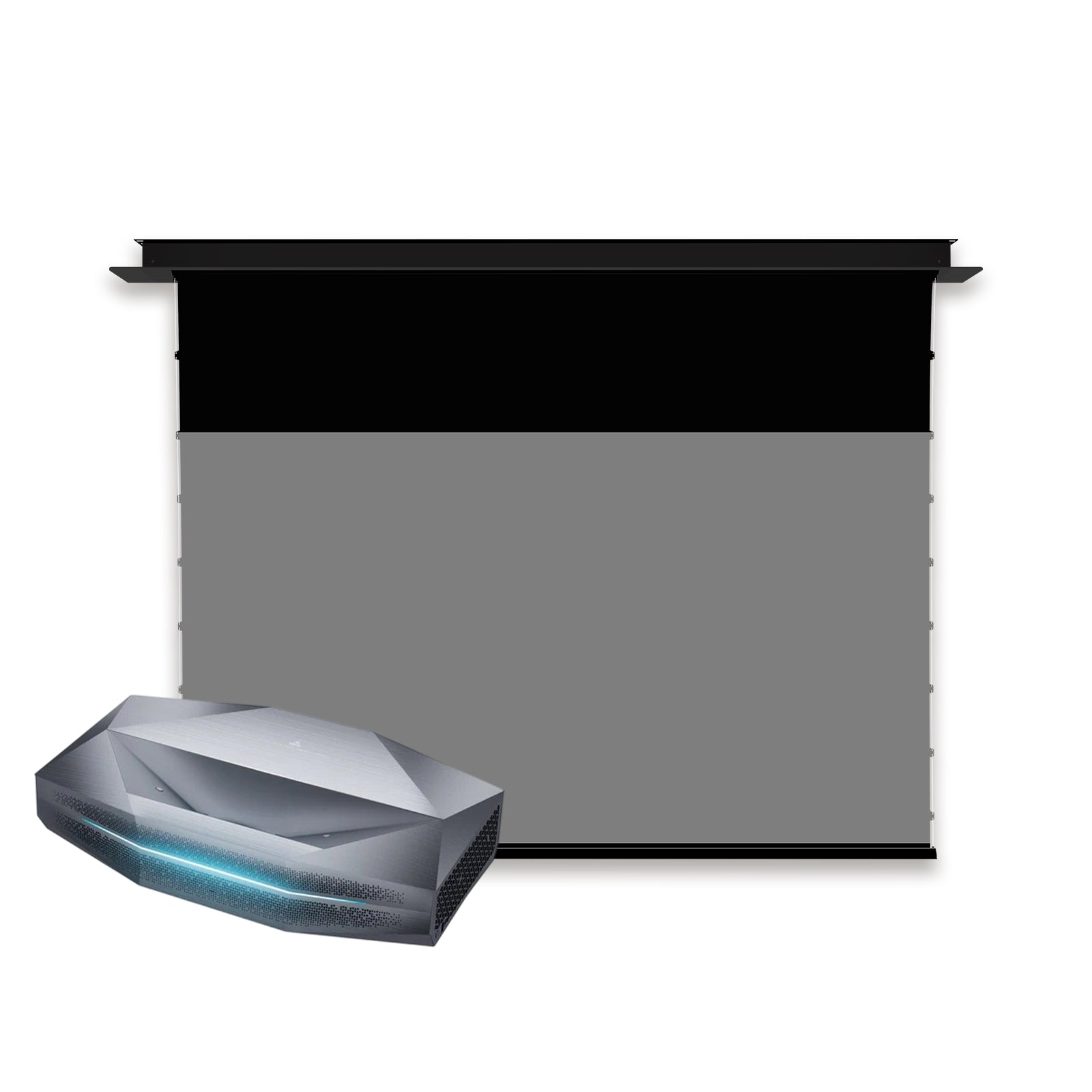 BUNDLE Awol Vision Aetherion Pro / Max RGB Laser UST Projector & VIVIDSTORM Lite Hyper PHANTOM Recessed In-Ceiling Motorized Tension Lenticular ALR Projector Screen