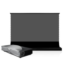 BUNDLE HISENSE PX4 PRO Triple Laser Projector & VIVIDSTORM S Lite Hyper Motorized Tension Floor Rising Lenticular ALR Projector Screen