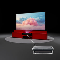 Newest VIVIDSTORM Bundle-Projector&Screen&Fully Concealed Motorised Laser TV Cabinet Paris