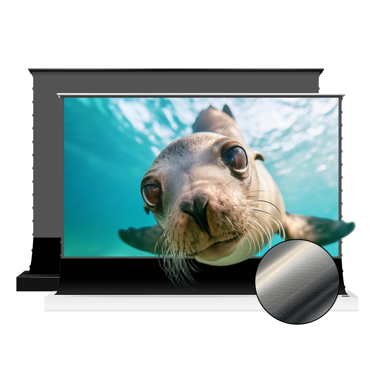 Duty-Free Clearance ｜Ships from Arizona Warehouse | VIVIDSTORM S PRO Motorized UST ALR Floor Rising Screen – Classic Version | US Exclusive