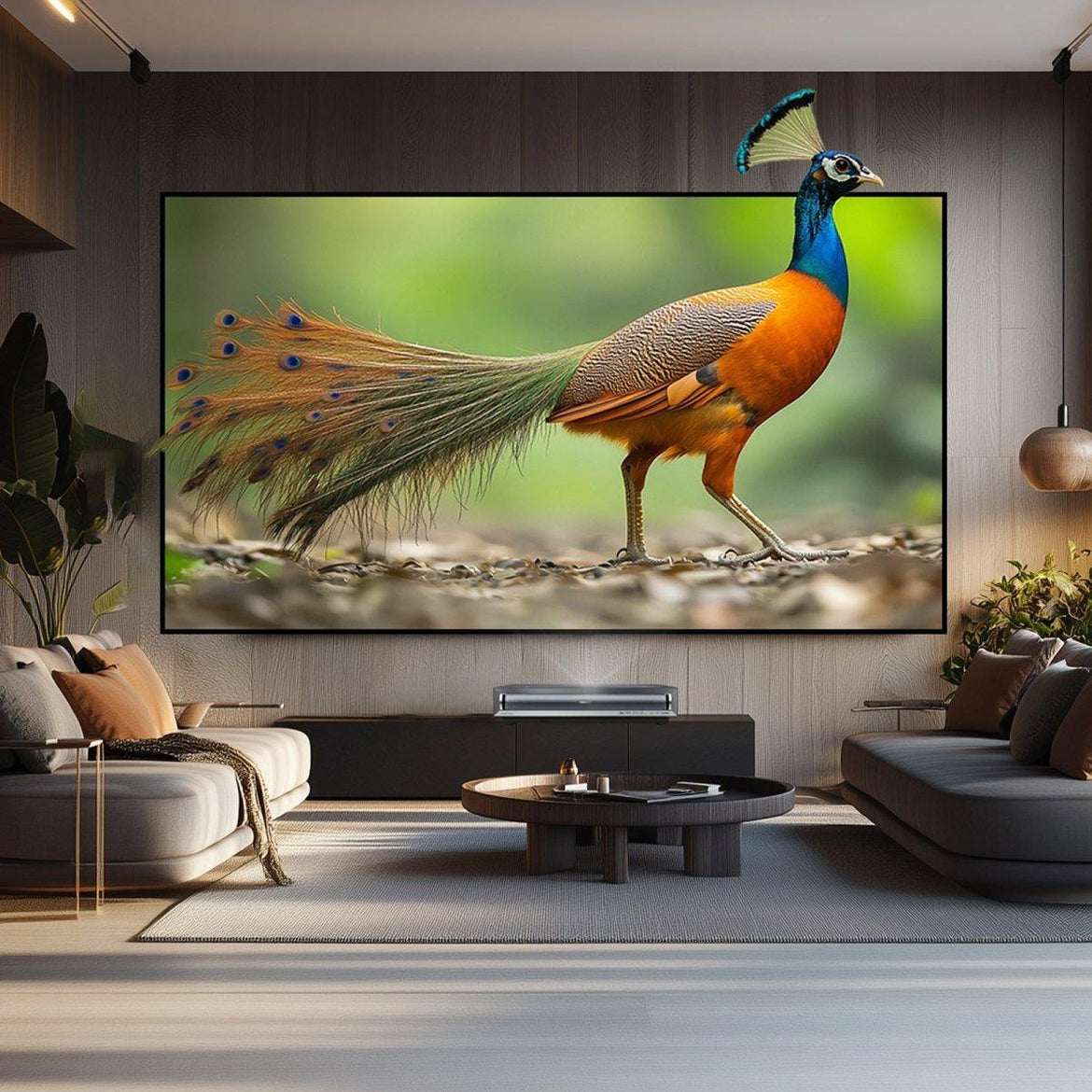 Ella BUNDLE HISENSE LASER CINEMA PX3 PRO TriChroma Laser Cinema Projector & VIVIDSTORM CineVision Pro Fixed Frame Fresnel UST ALR Projector Scree