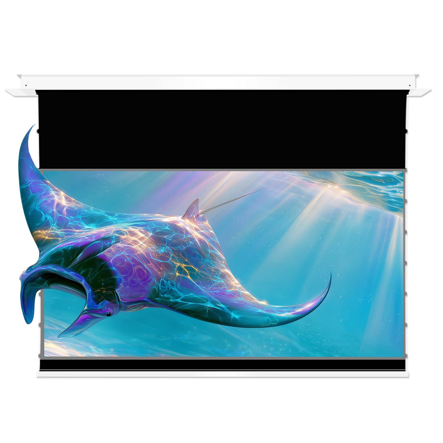 VIVIDSTORM PHANTOM Recessed In-Ceiling SilicaFlex Motorized  Fresnel Long Throw ALR Projector Screen Pre-order