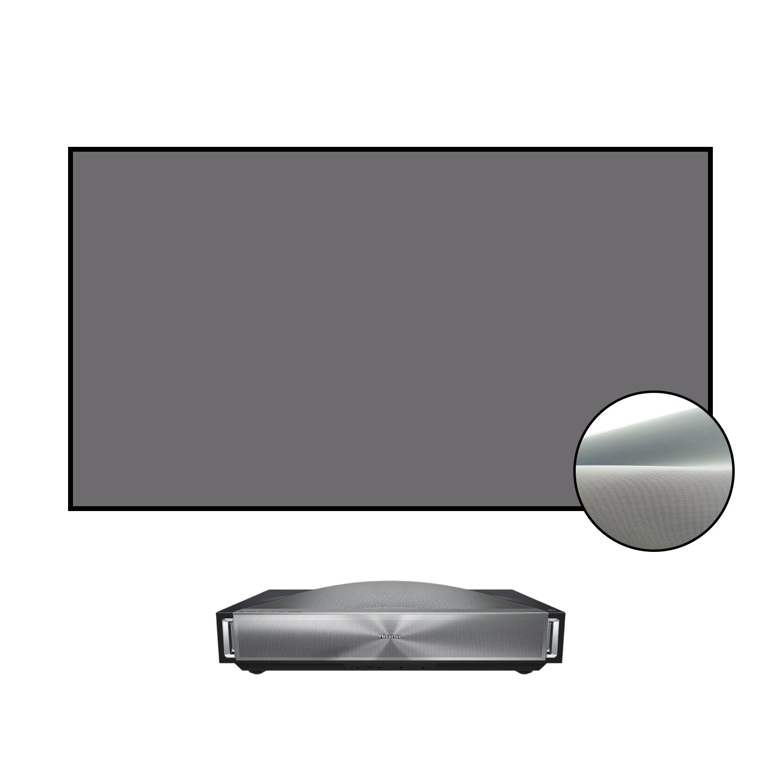 BUNDLE Hisense PX4 PRO UST Projector & VIVIDSTORM Lite Hyper Fixed Frame Lenticular ALR Projector Screen