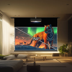 VIVIDSTORM 150" Lite Hyper PHANTOM Recessed In-Ceiling Motorized Tension Lenticular ALR Projector Screen