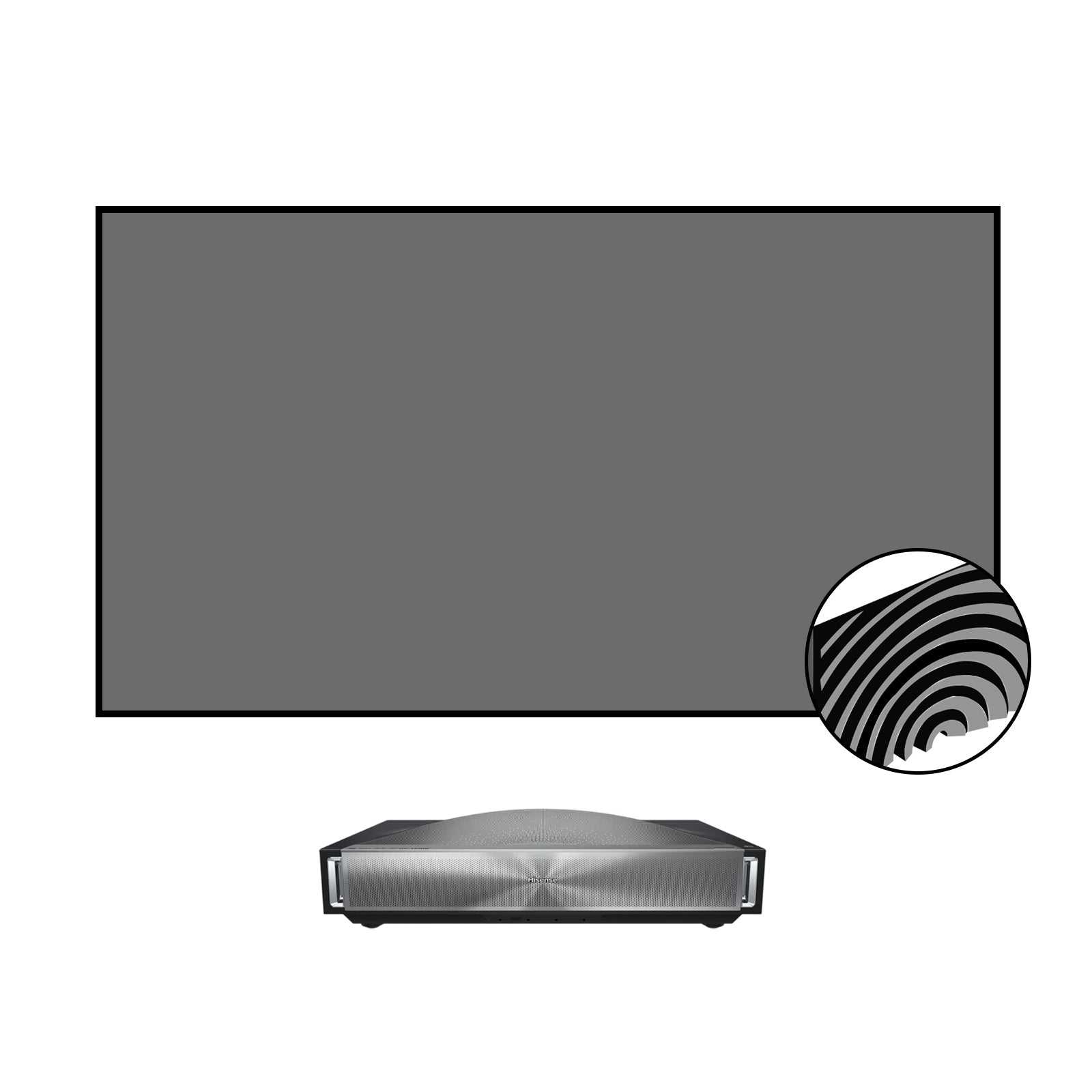 BUNDLE HISENSE PX4 PRO Triple Laser Projector & VIVIDSTORM CineVision Pro Fixed Frame Fresnel UST ALR Projector Screen