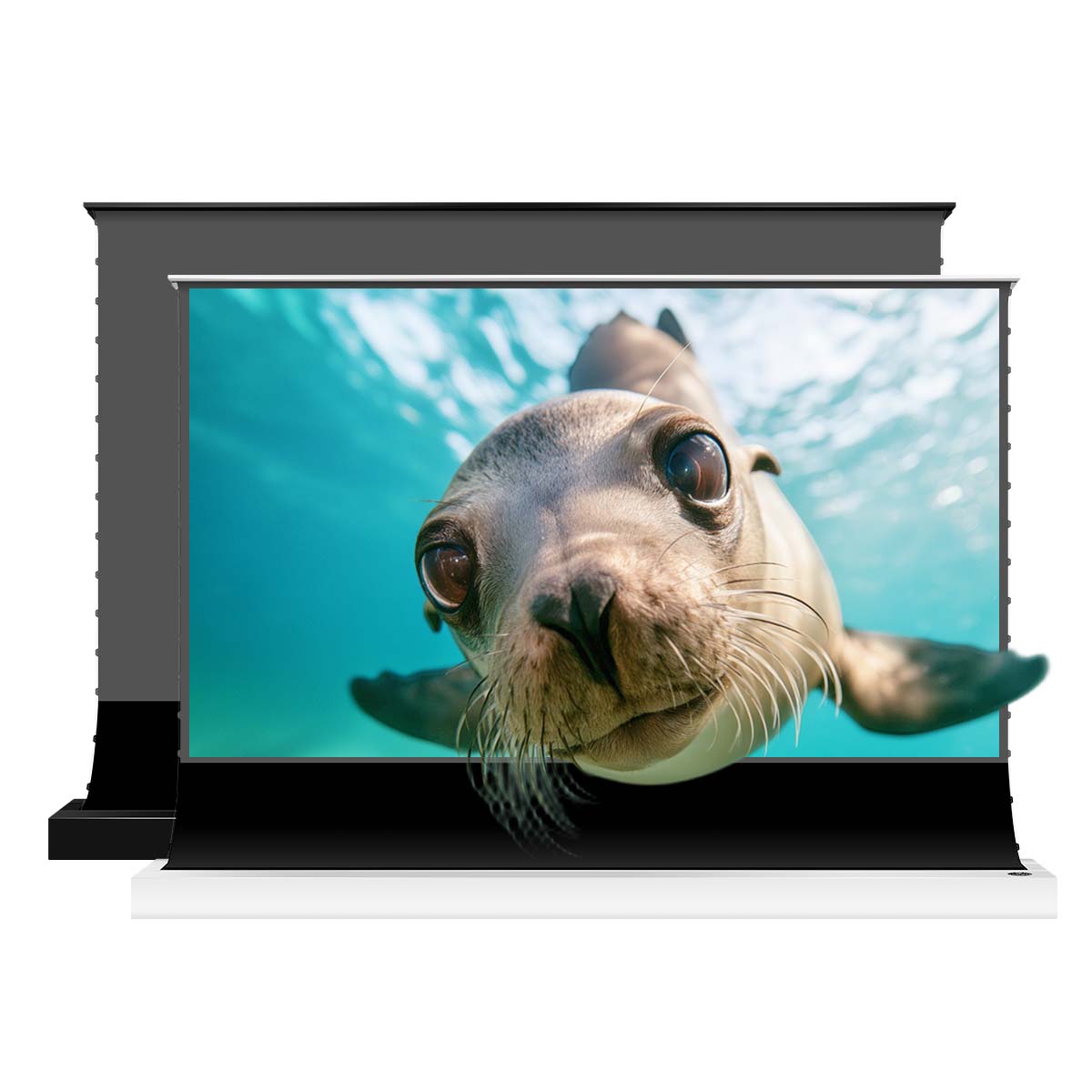 Duty-Free Clearance ｜Ships from Arizona Warehouse | VIVIDSTORM S PRO Motorized UST ALR Floor Rising Screen – Classic Version | US Exclusive
