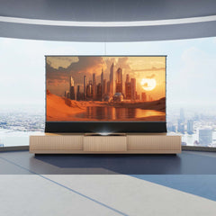 VIVIDSTORM Bundle-Projector&Screen&VIVIDSTORM Motorized Laser TV Cabinet Geneva