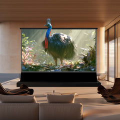 VIVIDSTORM SilicaFlex Motorized Floor Rising Fresnel Long Throw ALR Projector Screen Pre-order