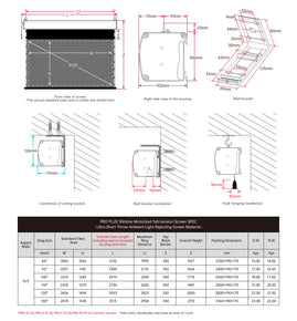 VIVIDSTORM PRO Slimline Motorized Tension UST ALR Projector screen