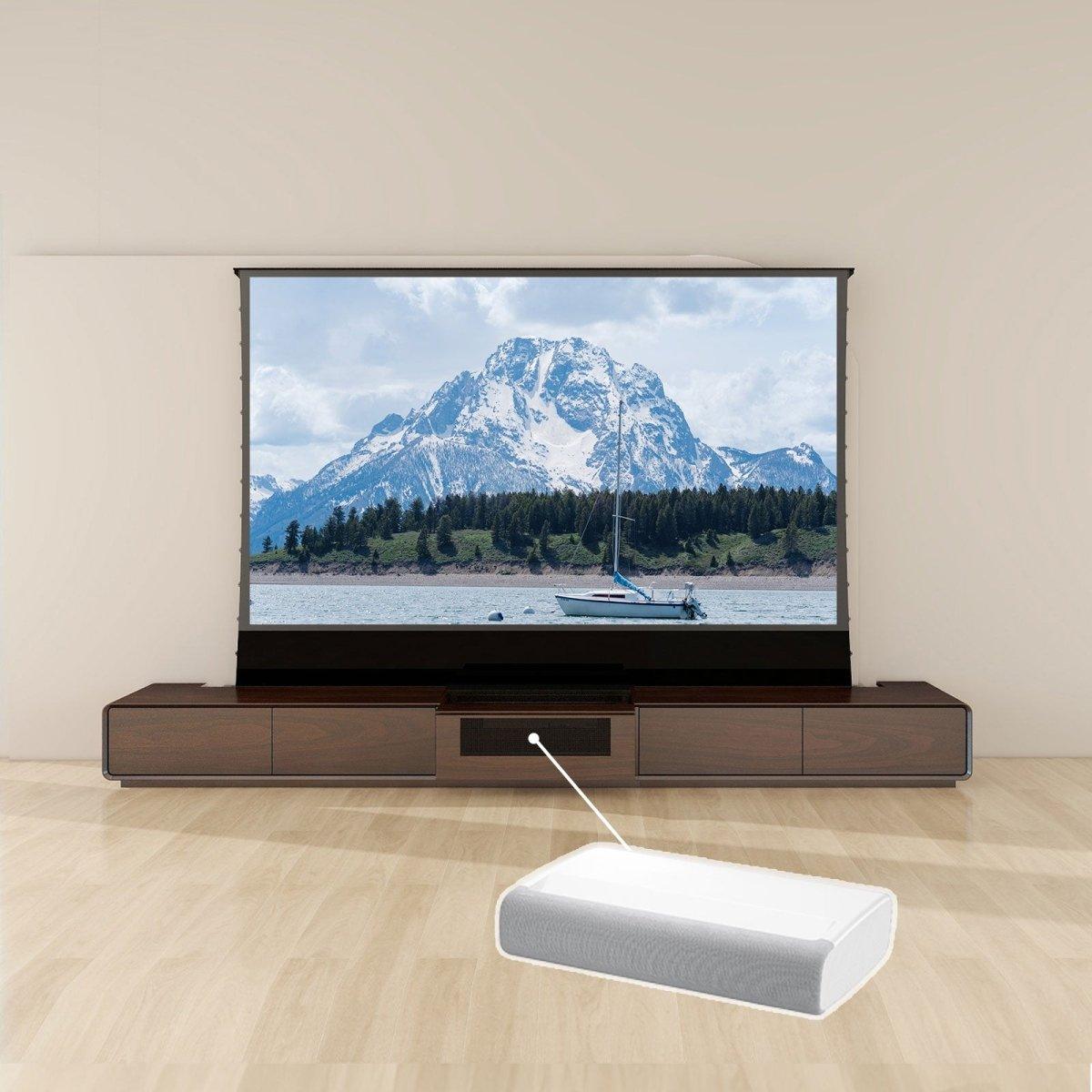 VIVIDSTORM Bundle - Projector&Screen&Motorised Laser TV Cabinet Copenhagen - VIVIDSTORM