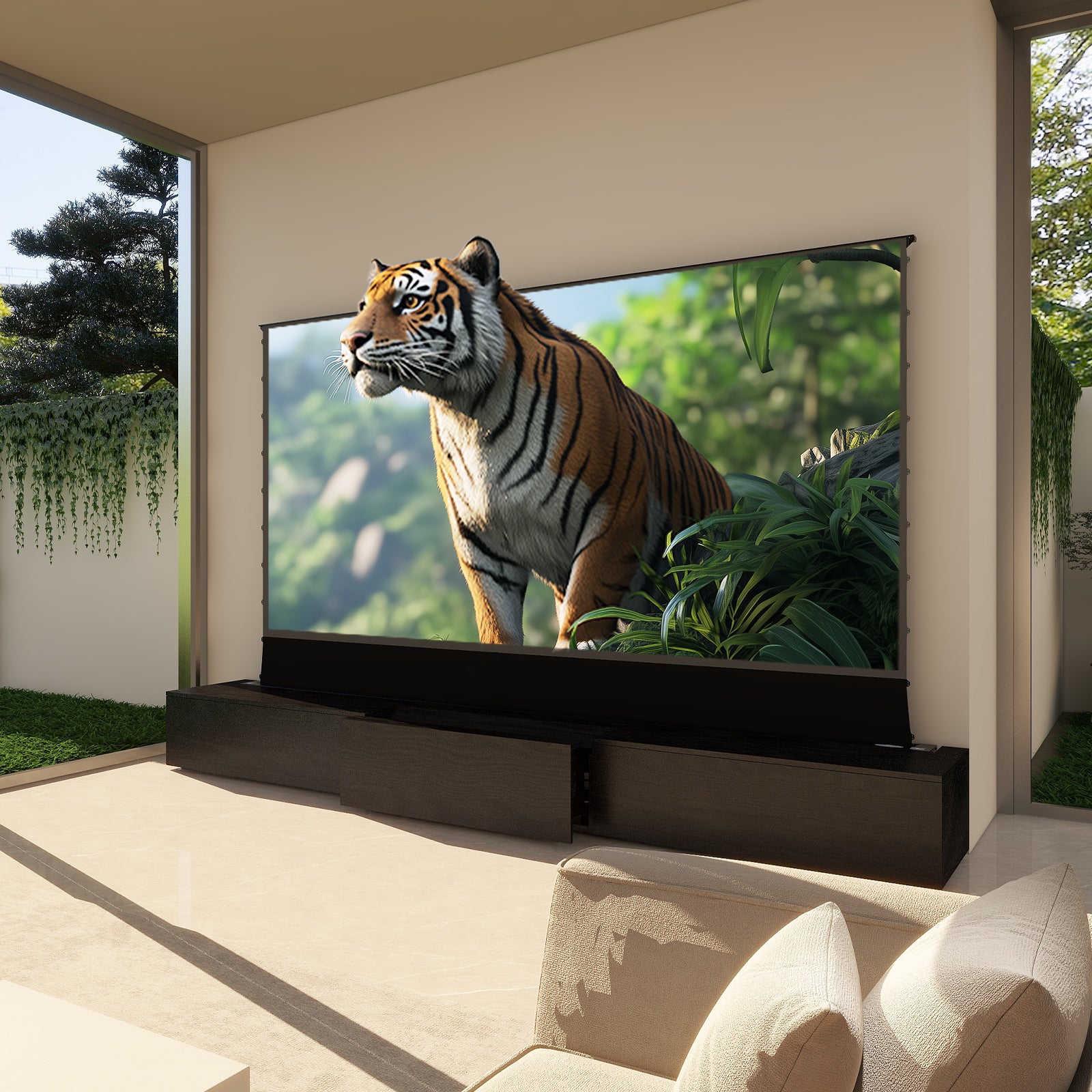 2024 New VIVIDSTORM Motorised Laser TV Cabinet Barcelona Mark II