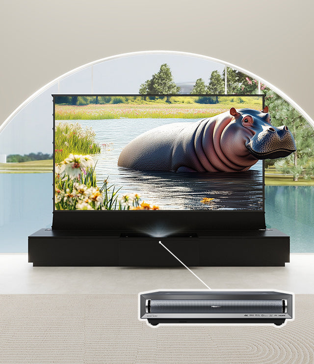 VIVIDSTORM Bundle-Projector&Screen&2025 New VIVIDSTORM Motorised Laser TV Cabinet Barcelona Mark III