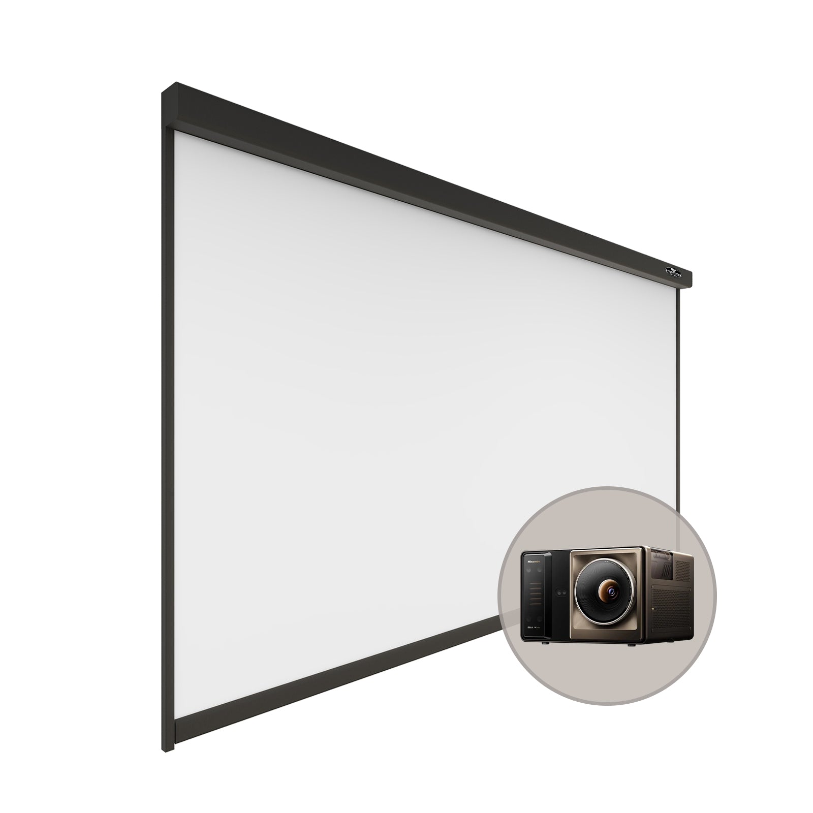 BUNDLE Hisense XR10 Projector & VIVIDSTORM DuraPlus Weatherproof Motorized Outdoor Projector Screen