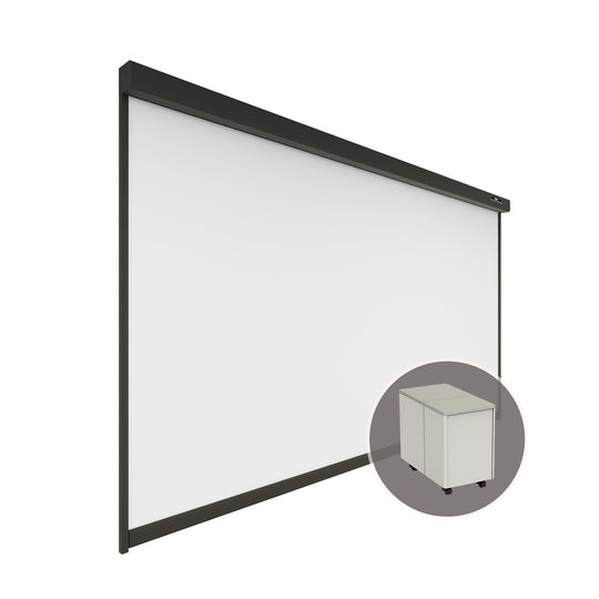 Bundle VIVIDSTORM Motorised Long Throw Projector Cabinet Astra & DuraPlus Weatherproof Motorized Outdoor Projector Screen