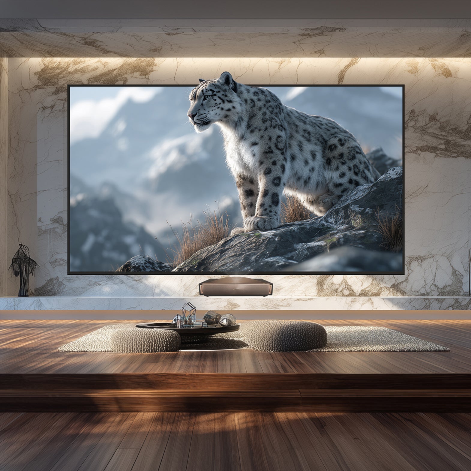 Ella BUNDLE Hisense L9Q Laser Projector & VIVIDSTORM CineVision Pro Fixed Frame UST ALR Projector Screen