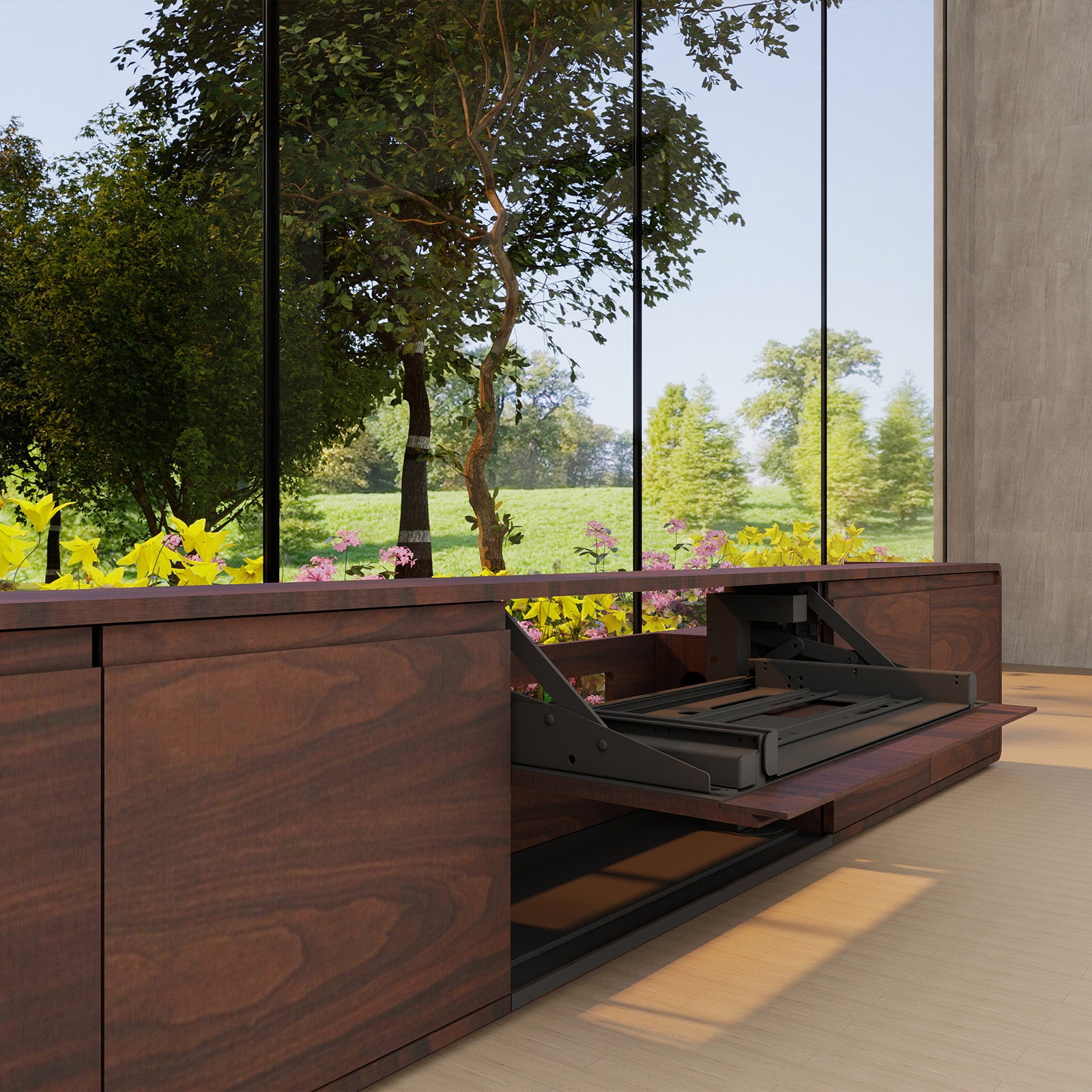 VIVIDSTORM Motorized Laser TV Cabinet Vienna