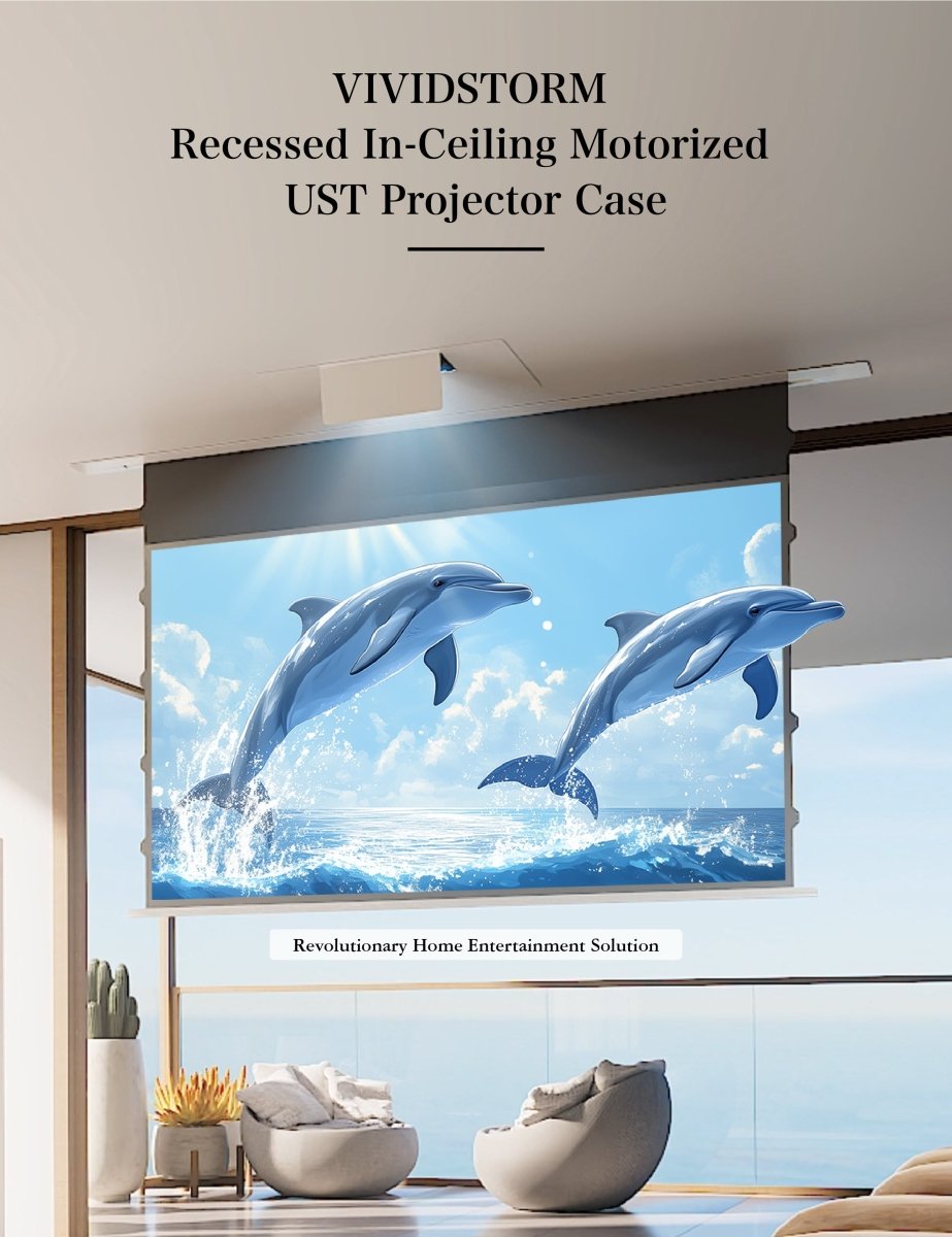 VIVIDSTORM Recessed In - Ceiling Motorized UST Projector Case - VIVIDSTORM