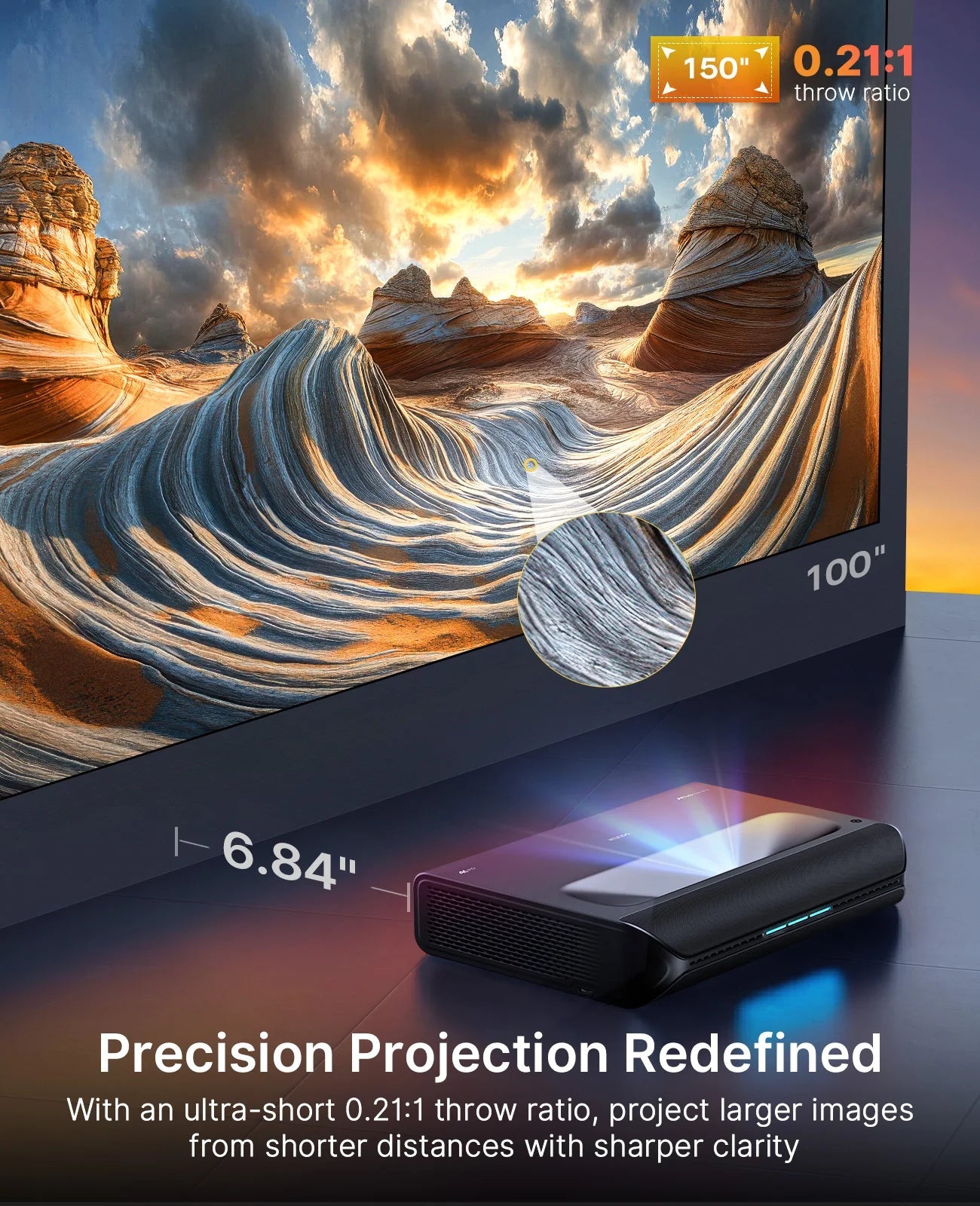 In Stock & Fast EU Shipping-NexiGo Aurora Pro MKII UST Tri-Color Laser Projector